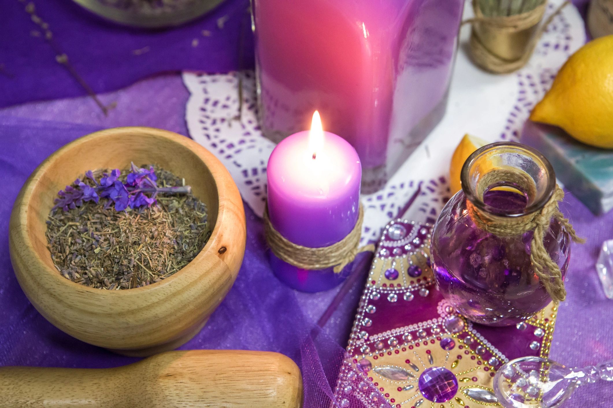 Still life with dried flowers and mystical mood