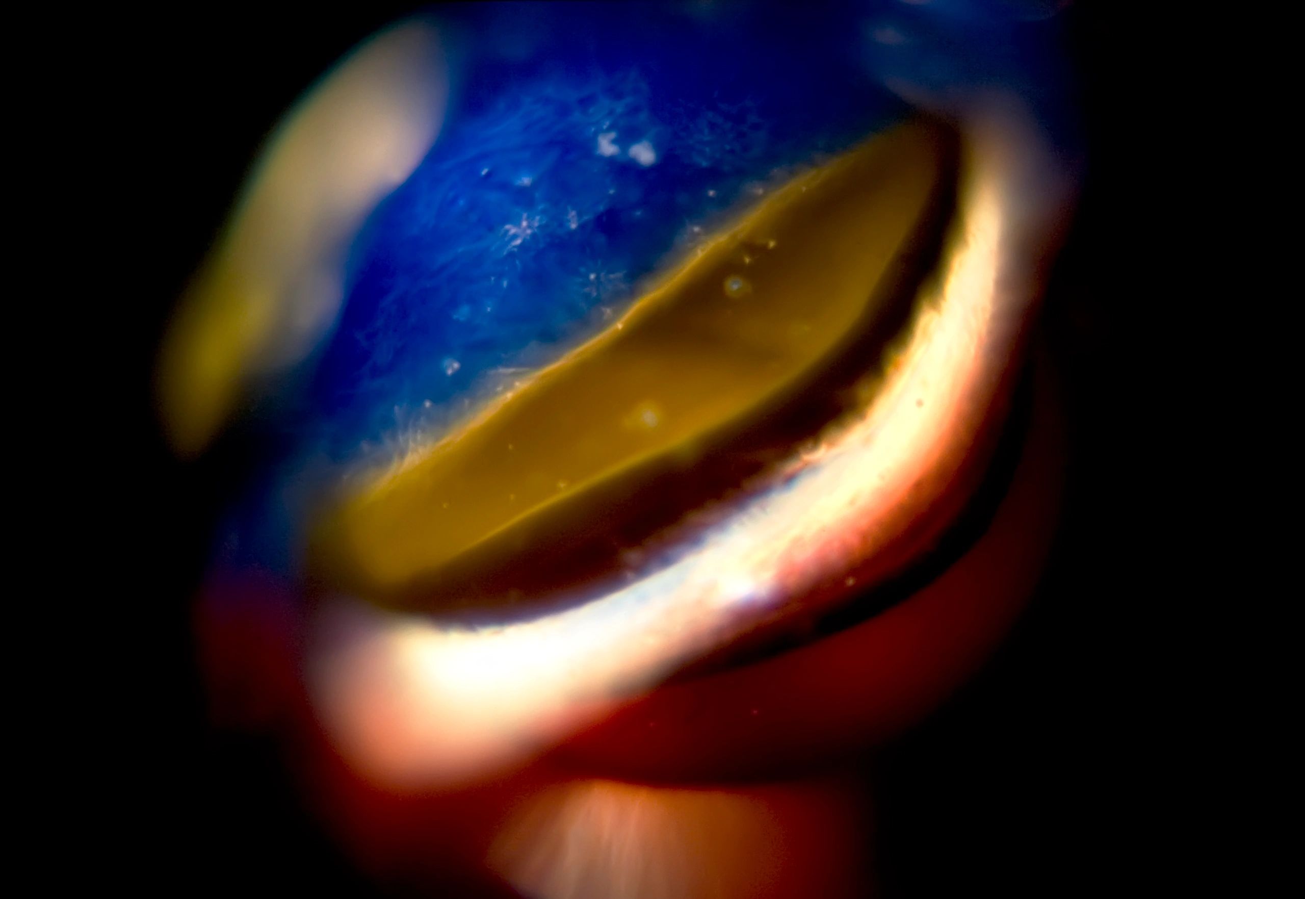 Glass crystal ball in close-up